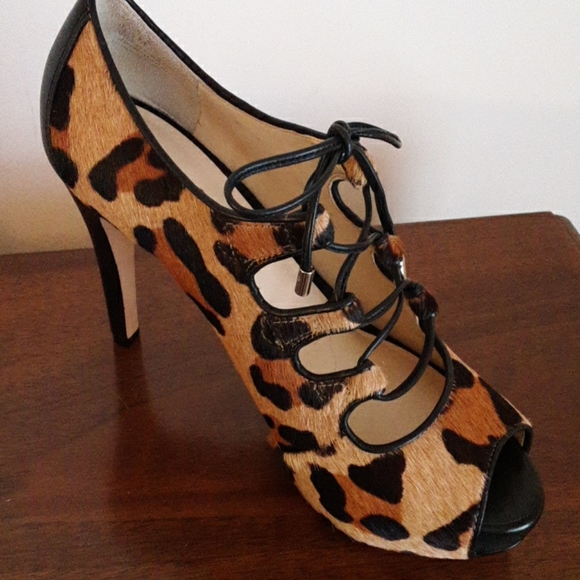 Talbots Shoes - Talbots Erica Leopard Hair Heels, sz 5.5
